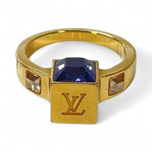 Gold and Blue Designer Ring